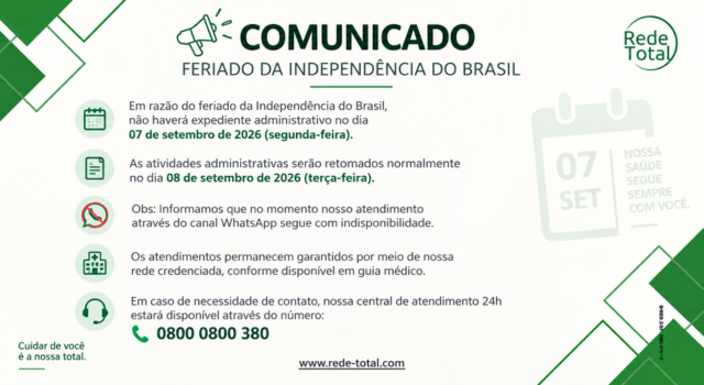 FERIADO DA INDEPENDÊNCIA DO BRASIL